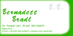 bernadett bradl business card